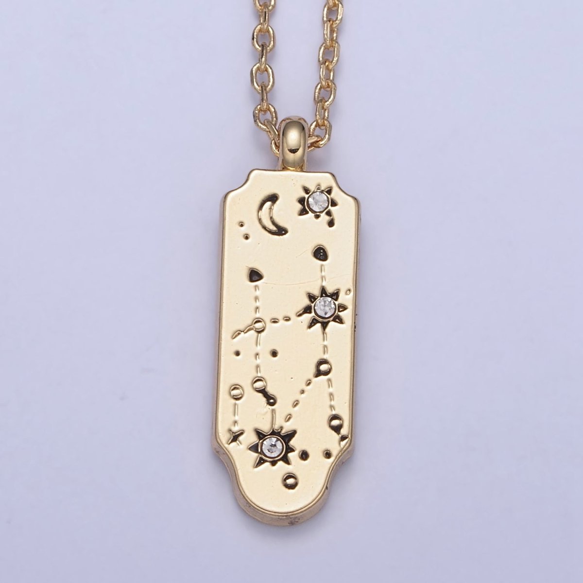 Constellation Zodiac Charms Necklace Astrology Zodiac Necklace Charms, 12 Zodiac Charms Ready to Wear Necklace for Personalized Jewelry Wholesale | WA-491 to WA-502 Clearance Pricing - DLUXCA