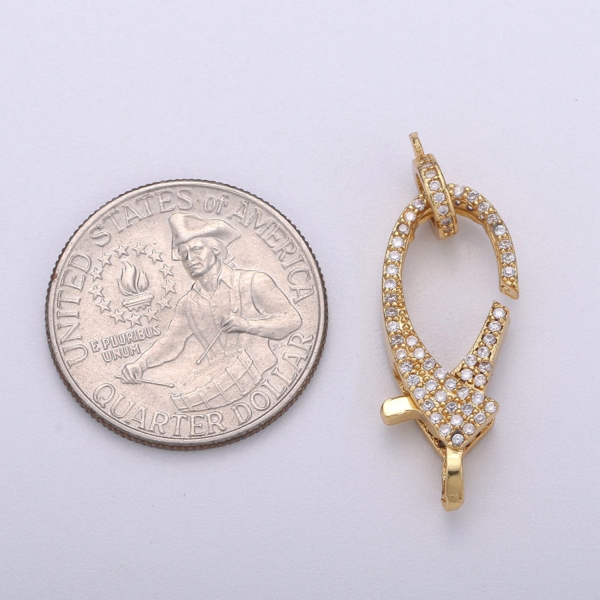 Crystal Gold Lobster Claw Clasp Gold Filled Jewelry Supplies K-761 - DLUXCA