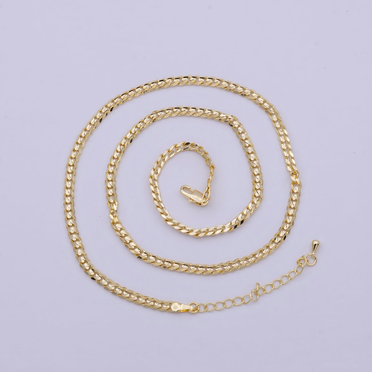 Cuban Chain Necklace, Thick Gold Chain Necklace 3.6mm Chain Necklace, Jewelry for Men and Women, Curb Chain Necklace Statement Jewelry | WA-831 Clearance Pricing - DLUXCA