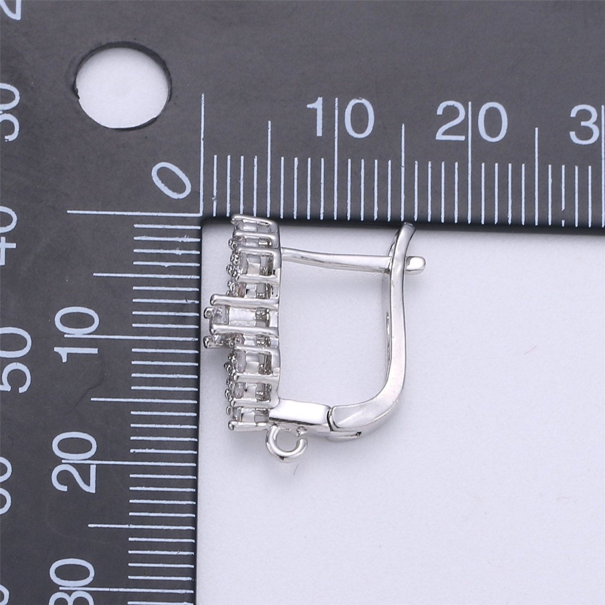 Cubic 14k Gold Filled one touch w/ open link Lever back earring making, 20x15 mm, Nickel free Lead Free for Earring Charm Making Findings K-313 - DLUXCA