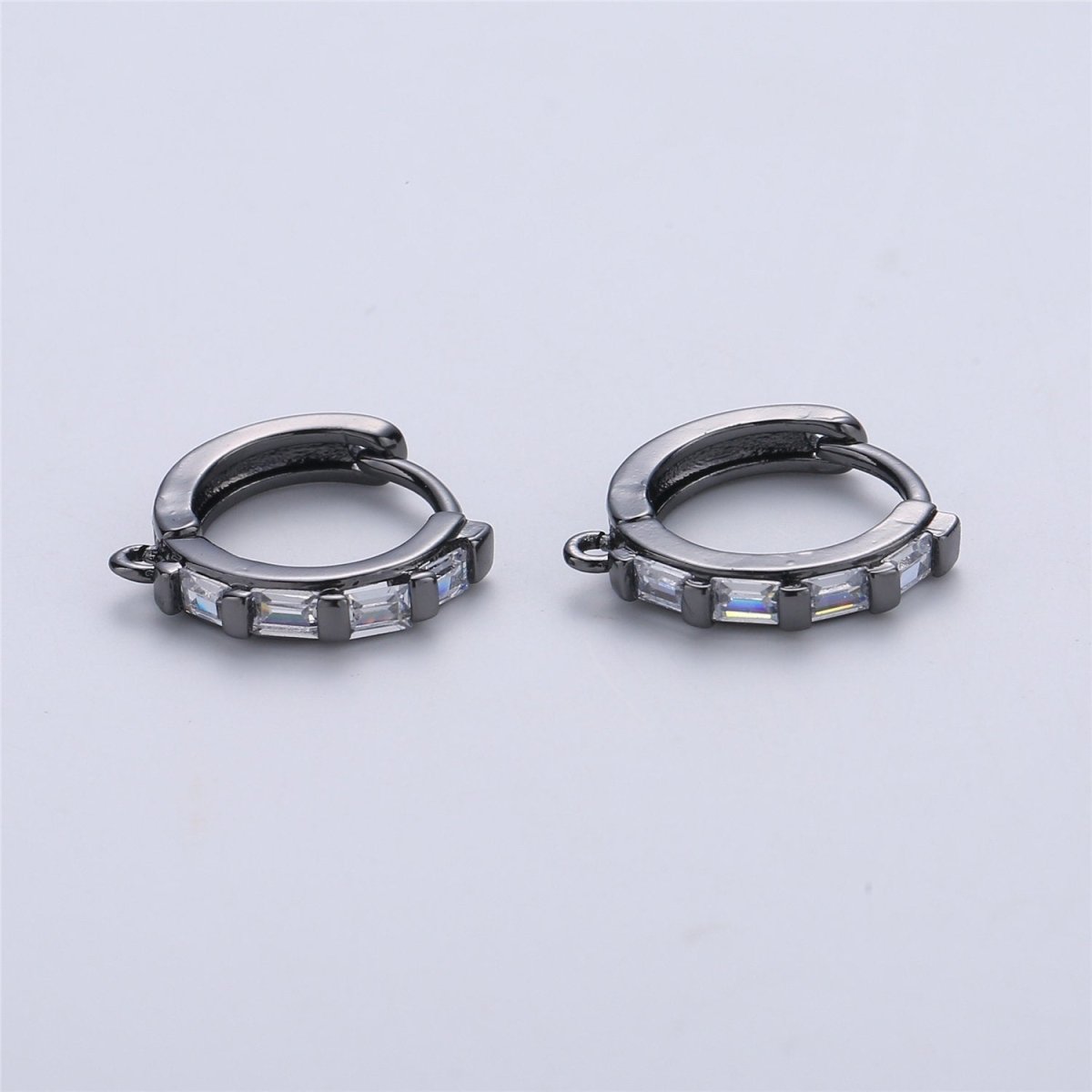 Cubic 18k Gold Filled one touch w/ open link Lever back earring making, 15x15 mm, Nickel free Lead Free for Earring Charm Making Findings K-163 to K-164 - DLUXCA