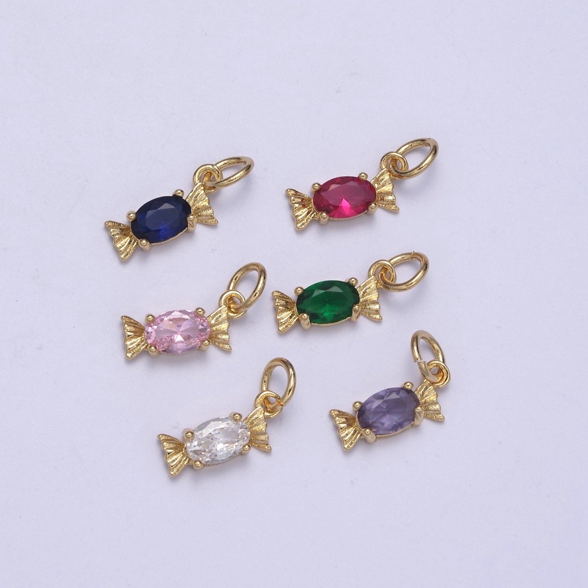 Cubic Candy Charm,14k Gold Filled Candy Pendant Add on Foodie Jewelry Making Supplies N-375 - N-380 - DLUXCA