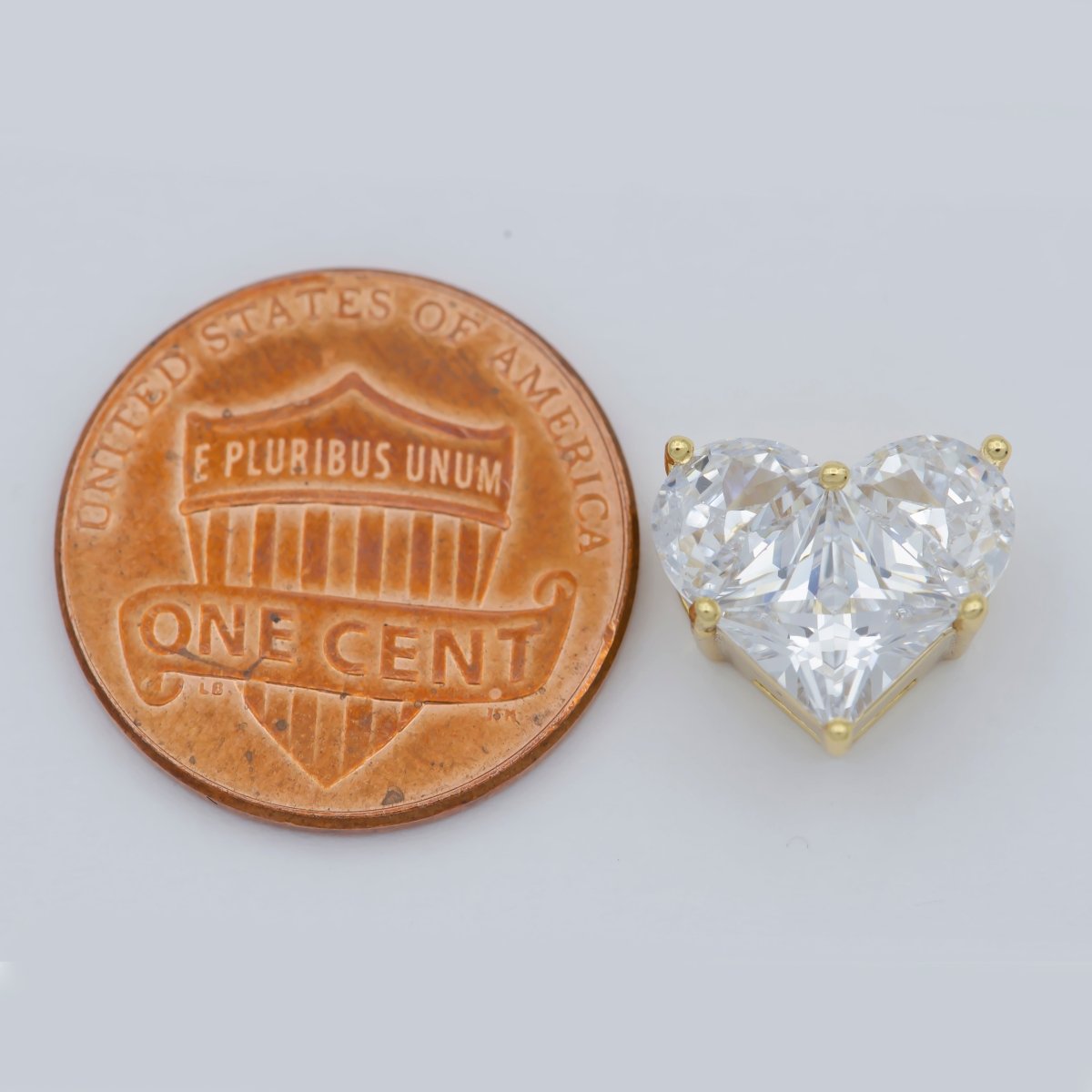 Cubiz Zirconia Heart Beads - 10mm Small Beautiful Bright 3D Love Jewelry Gold Star Beads spacer for Bracelet Necklace Supply B-544 - DLUXCA