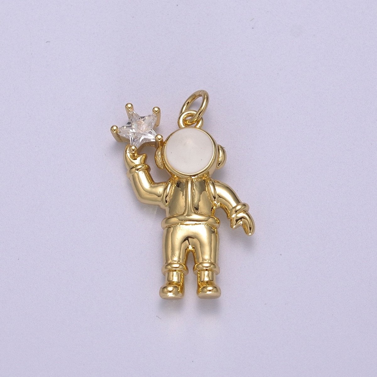 Cute Dainty Astronaut Charm, Enamel Robot Pendant Star Kids Monster Charm for Necklace Earring Bracelet Component Halloween Charm M-828-M-830 - DLUXCA