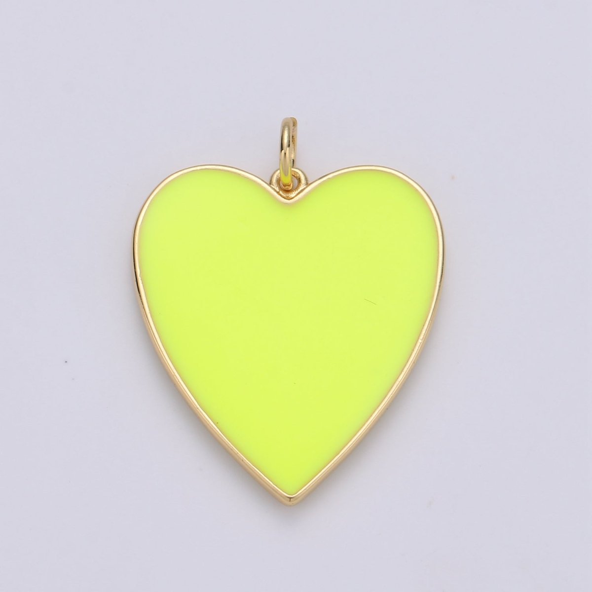 Cute Enamel Colorful Heart Gold Filled Charm - D-658 TO D-664 E-161 - DLUXCA