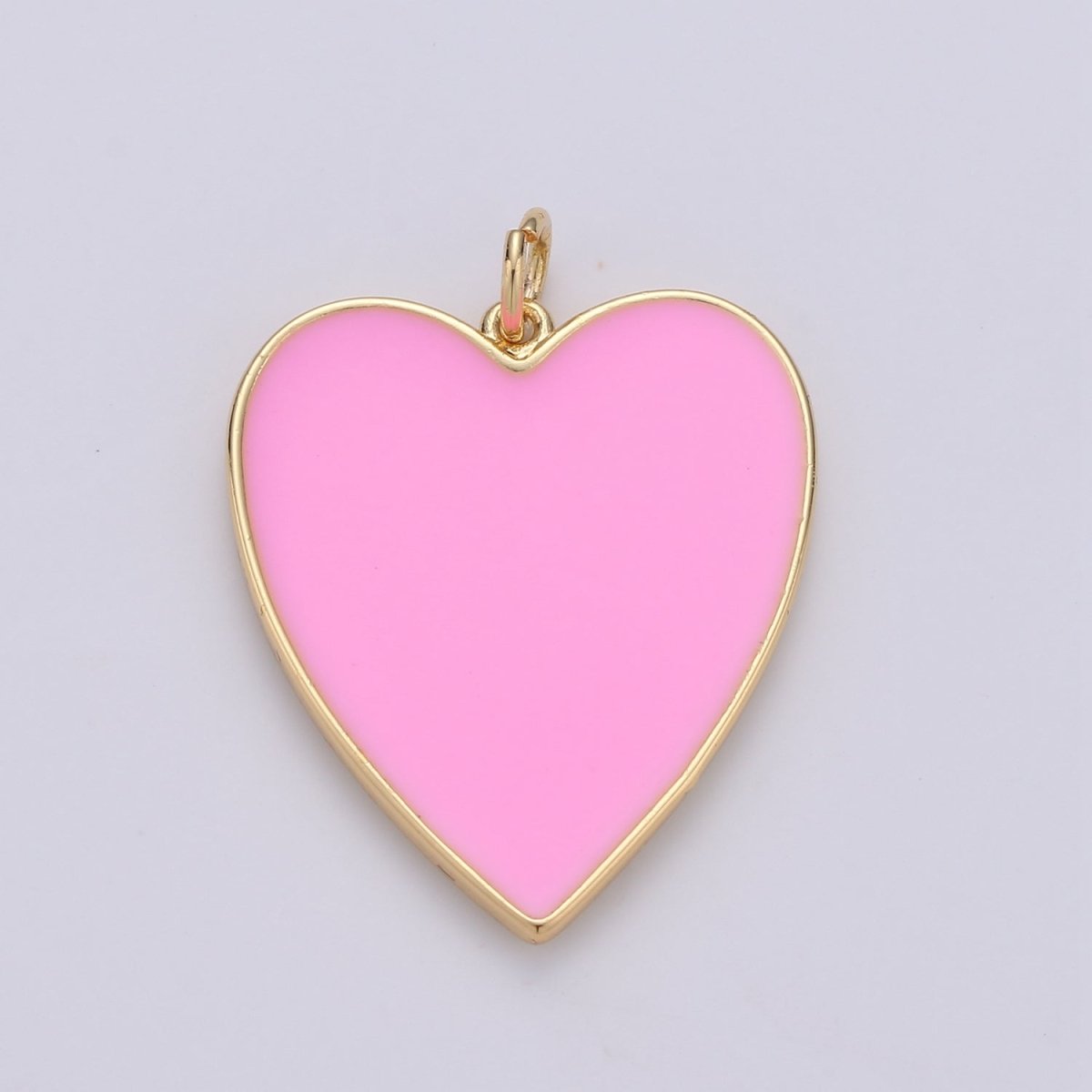 Cute Enamel Colorful Heart Gold Filled Charm - D-658 TO D-664 E-161 - DLUXCA