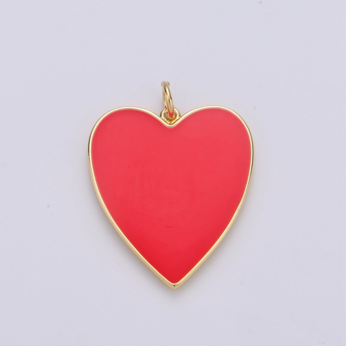 Cute Enamel Colorful Heart Gold Filled Charm - D-658 TO D-664 E-161 - DLUXCA