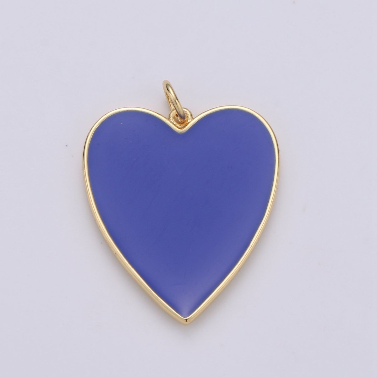 Cute Enamel Colorful Heart Gold Filled Charm - D-658 TO D-664 E-161 - DLUXCA