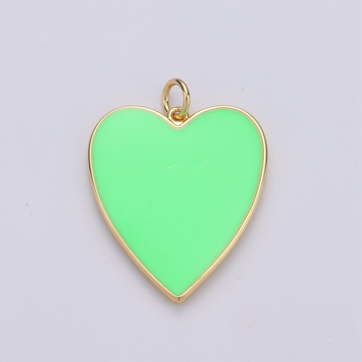 Cute Enamel Colorful Heart Gold Filled Charm - D-658 TO D-664 E-161 - DLUXCA
