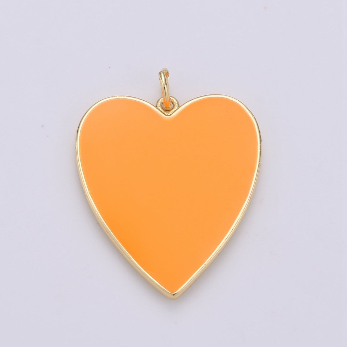 Cute Enamel Colorful Heart Gold Filled Charm - D-658 TO D-664 E-161 - DLUXCA