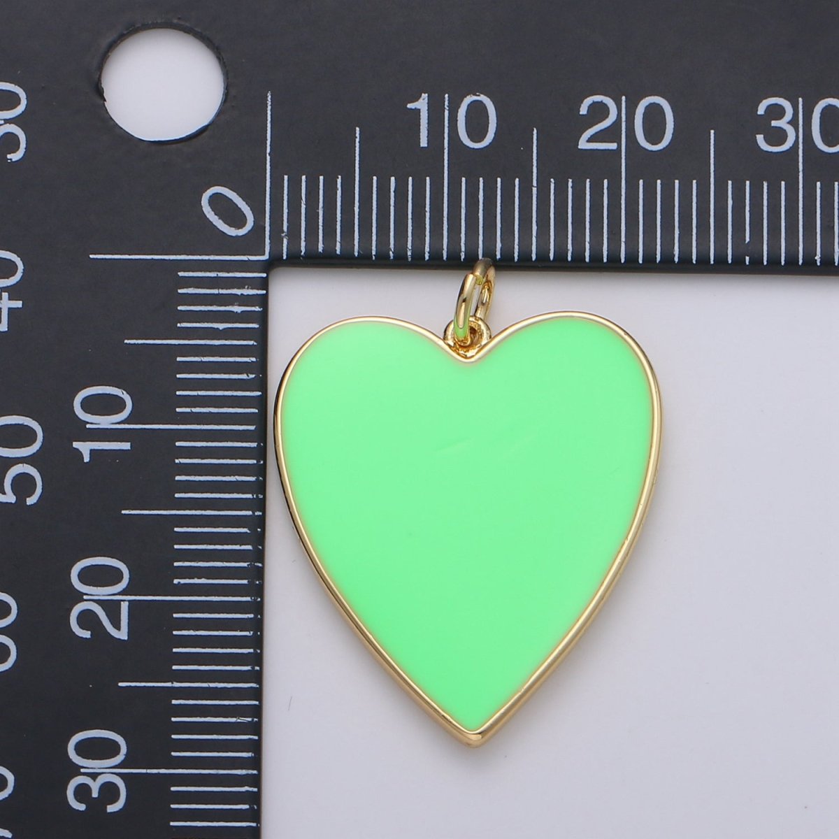 Cute Enamel Colorful Heart Gold Filled Charm - D-658 TO D-664 E-161 - DLUXCA