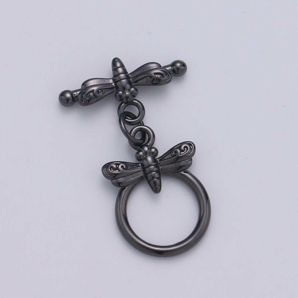 Cute Gold Toggle Clasp, Rose Gold , Black, Silver Bee Toggle Clasps Fancy Design OT Clasp WHOLESALE Supply for Bracelet Necklace Component L-114~L-117 - DLUXCA