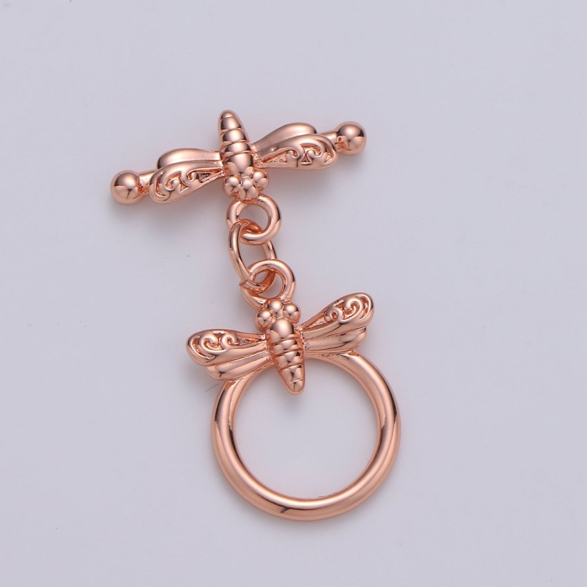 Cute Gold Toggle Clasp, Rose Gold , Black, Silver Bee Toggle Clasps Fancy Design OT Clasp WHOLESALE Supply for Bracelet Necklace Component L-114~L-117 - DLUXCA