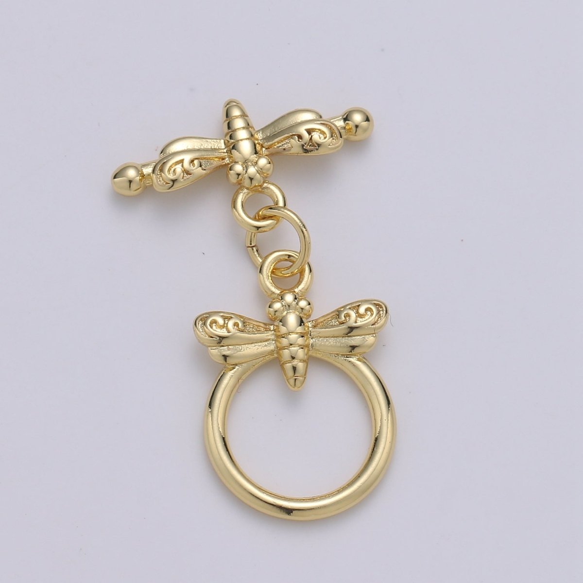 Cute Gold Toggle Clasp, Rose Gold , Black, Silver Bee Toggle Clasps Fancy Design OT Clasp WHOLESALE Supply for Bracelet Necklace Component L-114~L-117 - DLUXCA