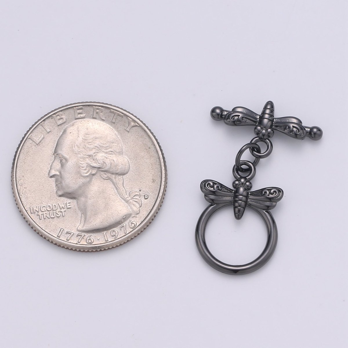 Cute Gold Toggle Clasp, Rose Gold , Black, Silver Bee Toggle Clasps Fancy Design OT Clasp WHOLESALE Supply for Bracelet Necklace Component L-114~L-117 - DLUXCA