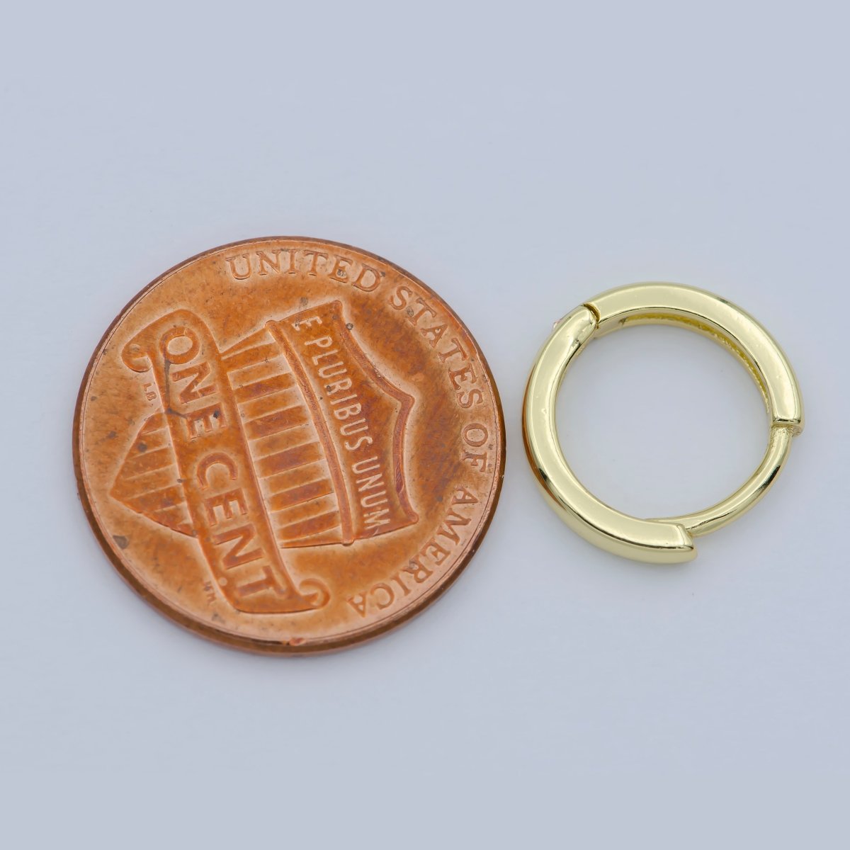 Dainty 12mm Huggie Earring, 24K Gold Filled Hoop Huggie for minimalist jewelry component Everday wear perfect gift for her P-263 - DLUXCA