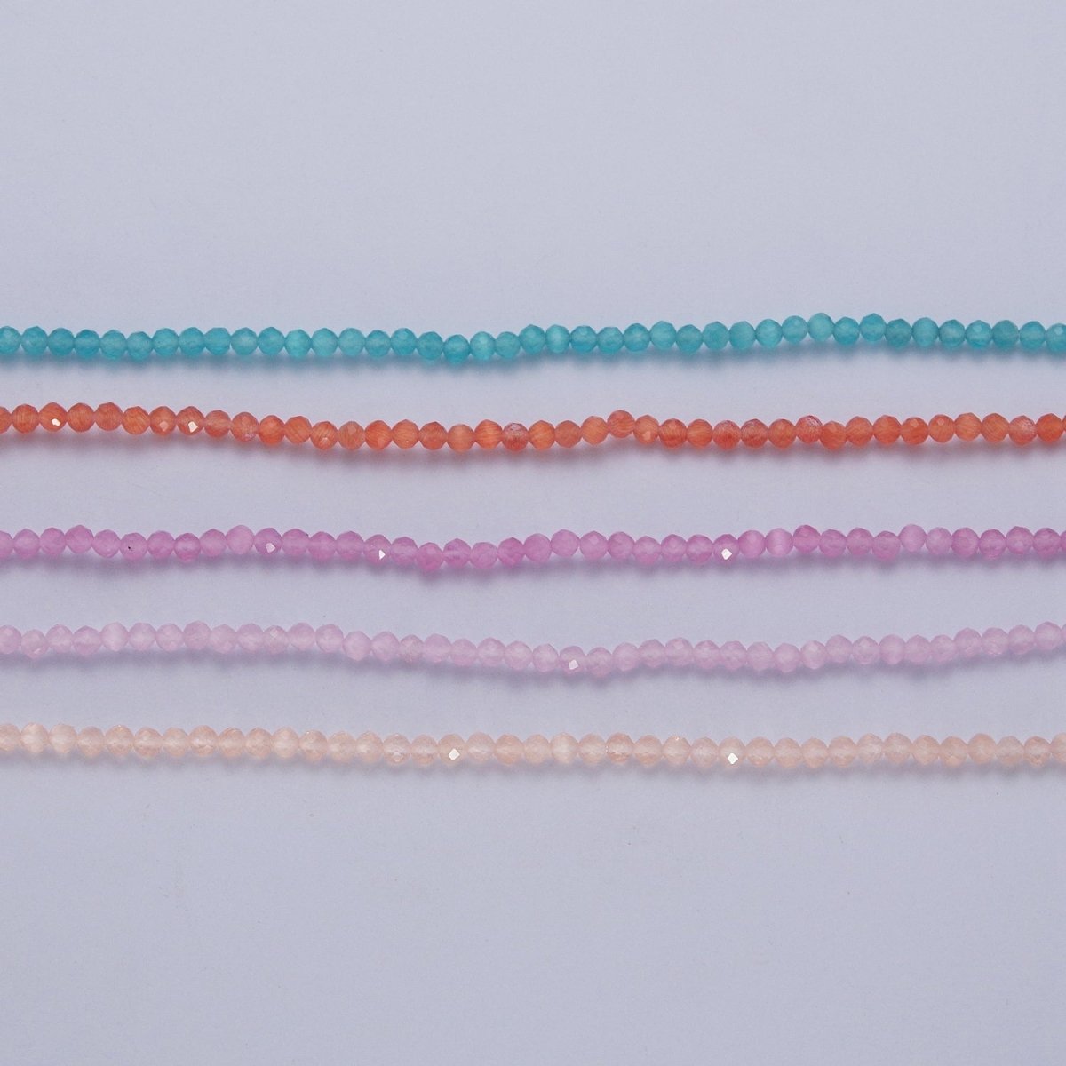 Dainty 14.5 Inch Glass Bead Choker Necklace | WA-1014 WA-1015 WA-1016 WA-1017 WA-1018 Clearance Pricing - DLUXCA