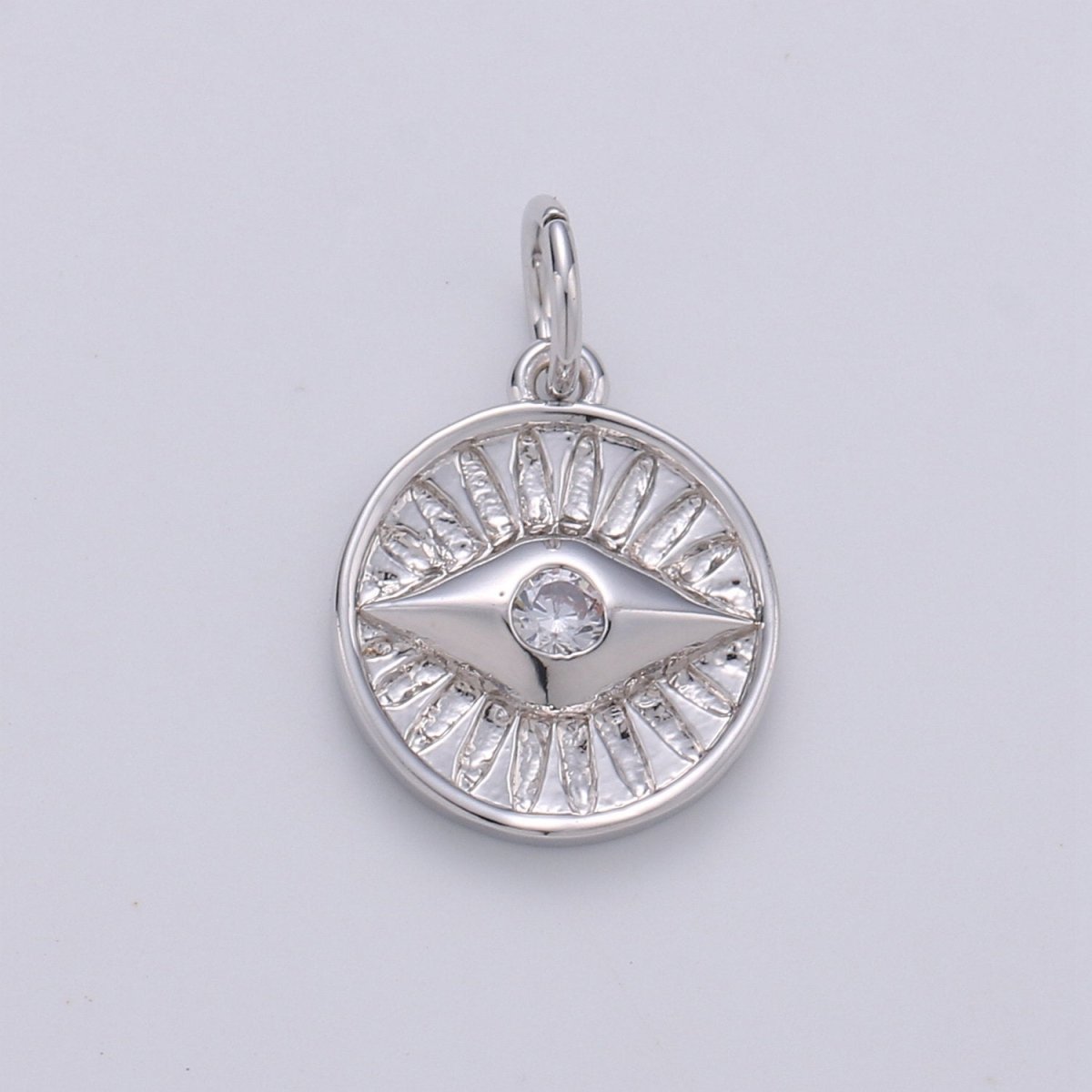 Dainty 14k Gold Filled Charm Coin Evil Eye Pendant Charm for Bracelet Necklace Earring Component for Jewelry Making D-279 D-280 - DLUXCA