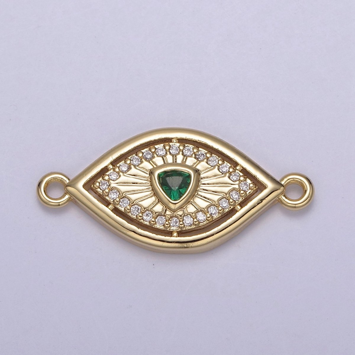 Dainty 14k Gold Filled Evil eye Charm Connector for Bracelet Necklace Component Link Connector Finding Supply N-137 - N-144 - DLUXCA