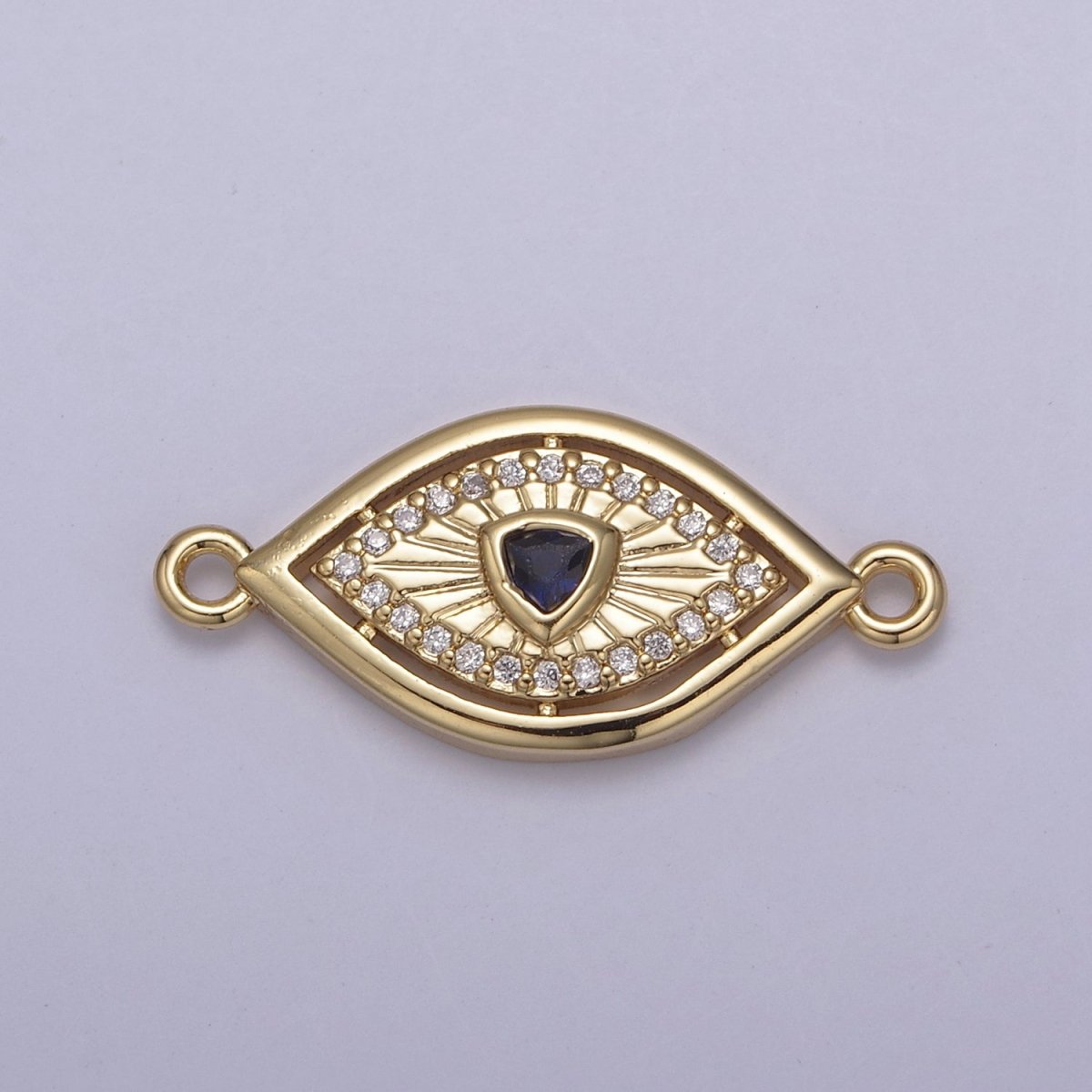Dainty 14k Gold Filled Evil eye Charm Connector for Bracelet Necklace Component Link Connector Finding Supply N-137 - N-144 - DLUXCA