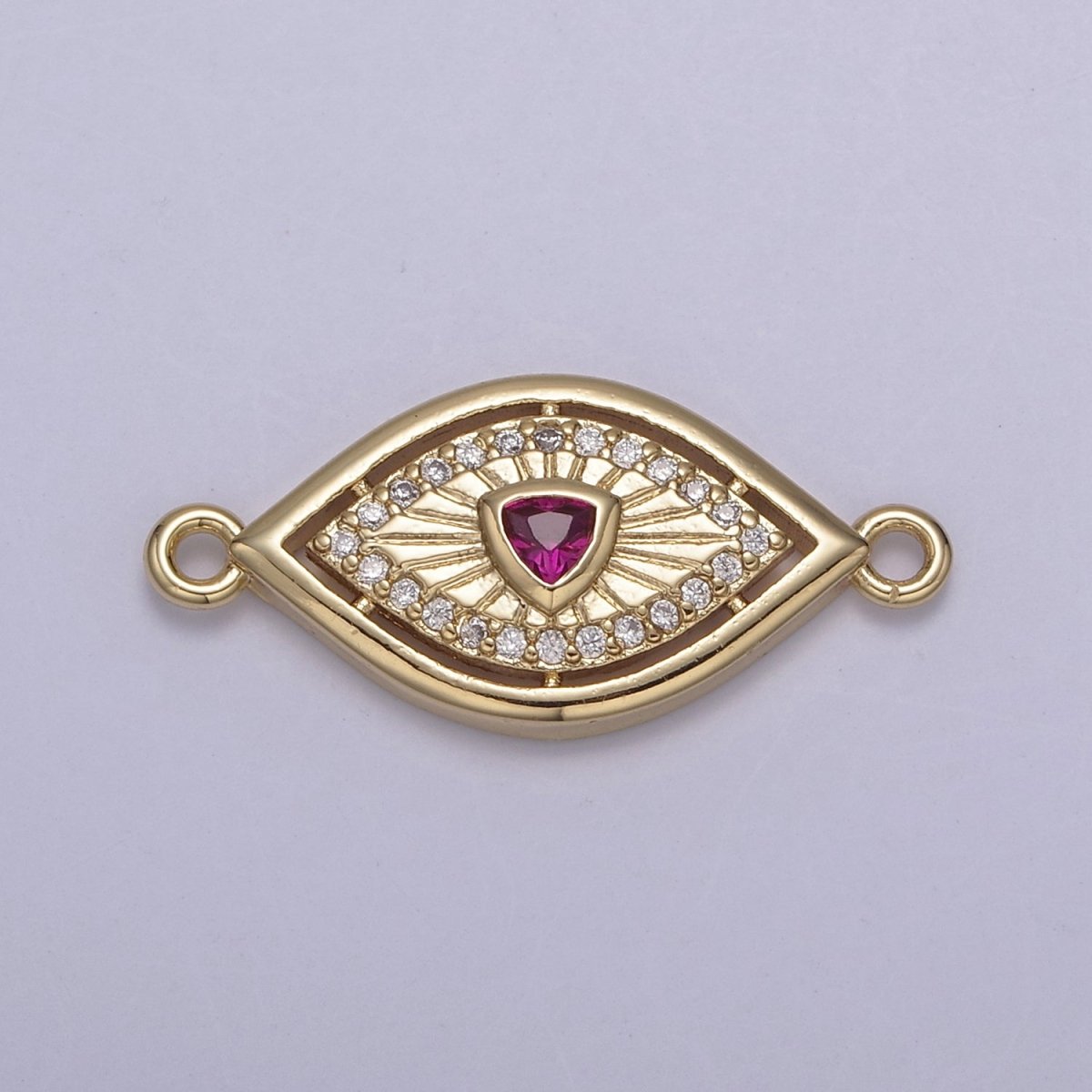 Dainty 14k Gold Filled Evil eye Charm Connector for Bracelet Necklace Component Link Connector Finding Supply N-137 - N-144 - DLUXCA