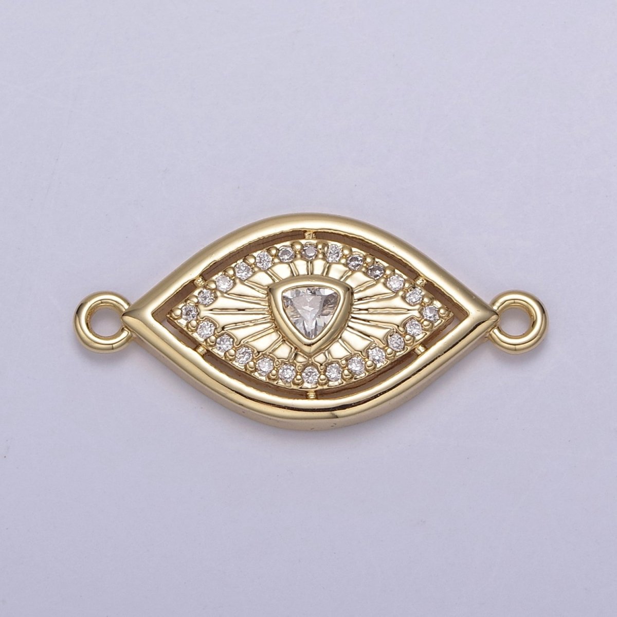 Dainty 14k Gold Filled Evil eye Charm Connector for Bracelet Necklace Component Link Connector Finding Supply N-137 - N-144 - DLUXCA