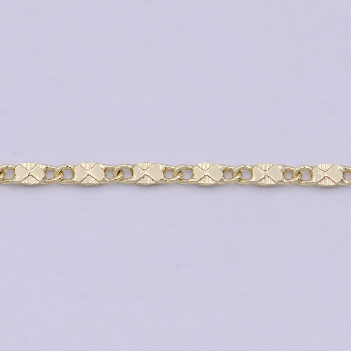 Dainty 14K Gold Filled Scroll Chain for Woman Necklace 17.7 inch | WA-798 Clearance Pricing - DLUXCA