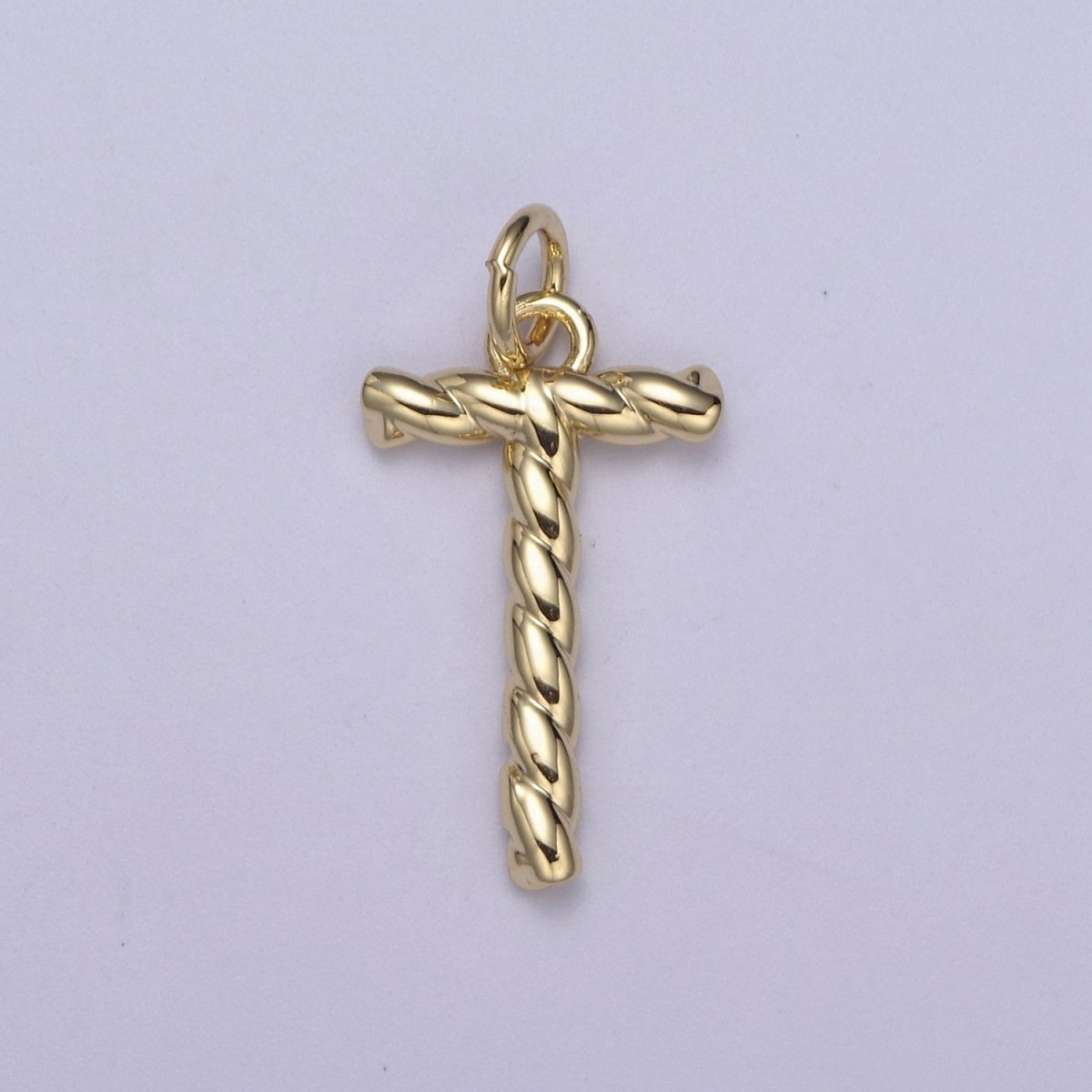 Dainty 14k Gold Filled Tiny Twisted Initial, Letter Alphabet Rope charms Mini Gold Pendant Charm for Personalized Necklace Bracelet Earring Add on M-107-M-133 - DLUXCA