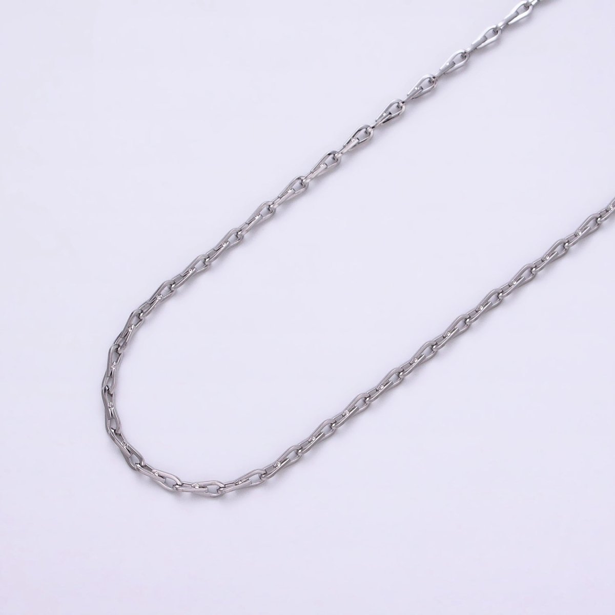 Dainty 16K Gold Filled Ladder Hook Horse Shoe Chain 1.7mm Unfinished chain by Yard Unique Horseshoe Link Chain | ROLL-1267 ROLL-1268 Clearance Pricing - DLUXCA
