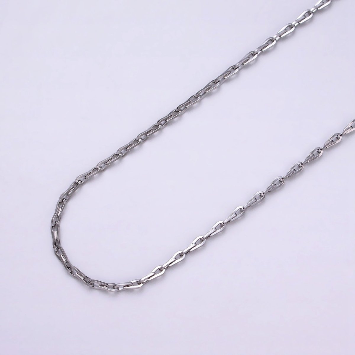 Dainty 16K Gold Filled Ladder Hook Horse Shoe Chain 2.1mm Unfinished chain by Yard Unique Horseshoe Link Chain | ROLL-1265 ROLL-1266 Clearance Pricing - DLUXCA