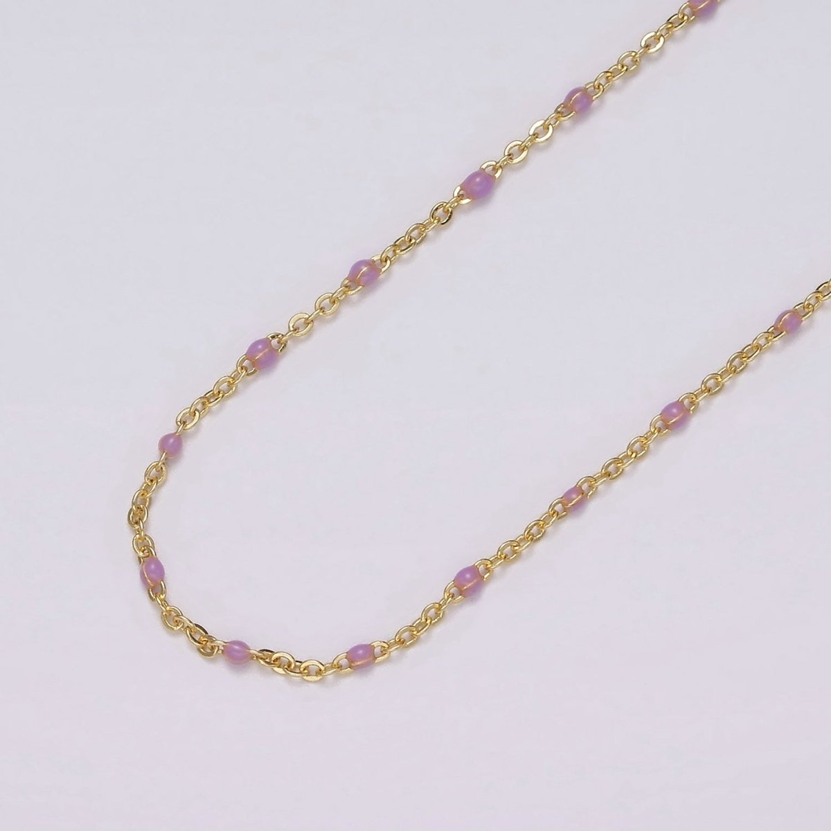 Dainty 16k Gold Filled Satellite Enamel Chain By the Yard Wholesale Unfinished Chain by Yard for Bracelet Necklace Minimalist Jewelry | ROLL-1391 ROLL-1392 ROLL-1393 ROLL-1408 - DLUXCA