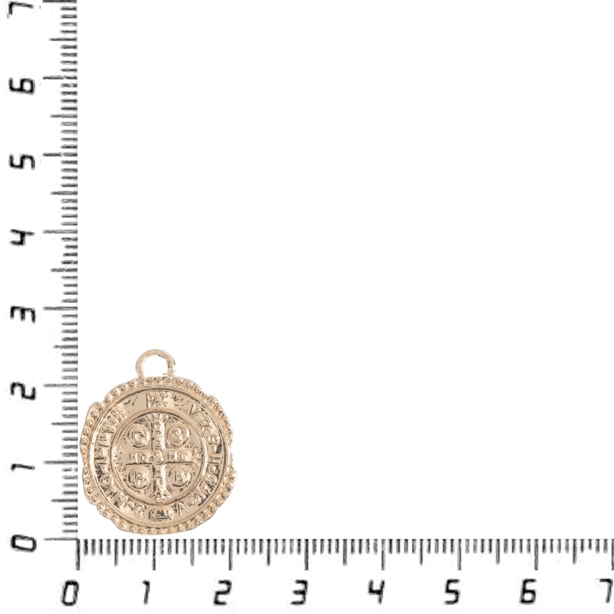 Dainty 18k Gold Filled Rustic Cross Coin Charm Vintage Medallion for Bracelet Necklace Pendant Earring Findings for Jewelry Making C-238 - DLUXCA