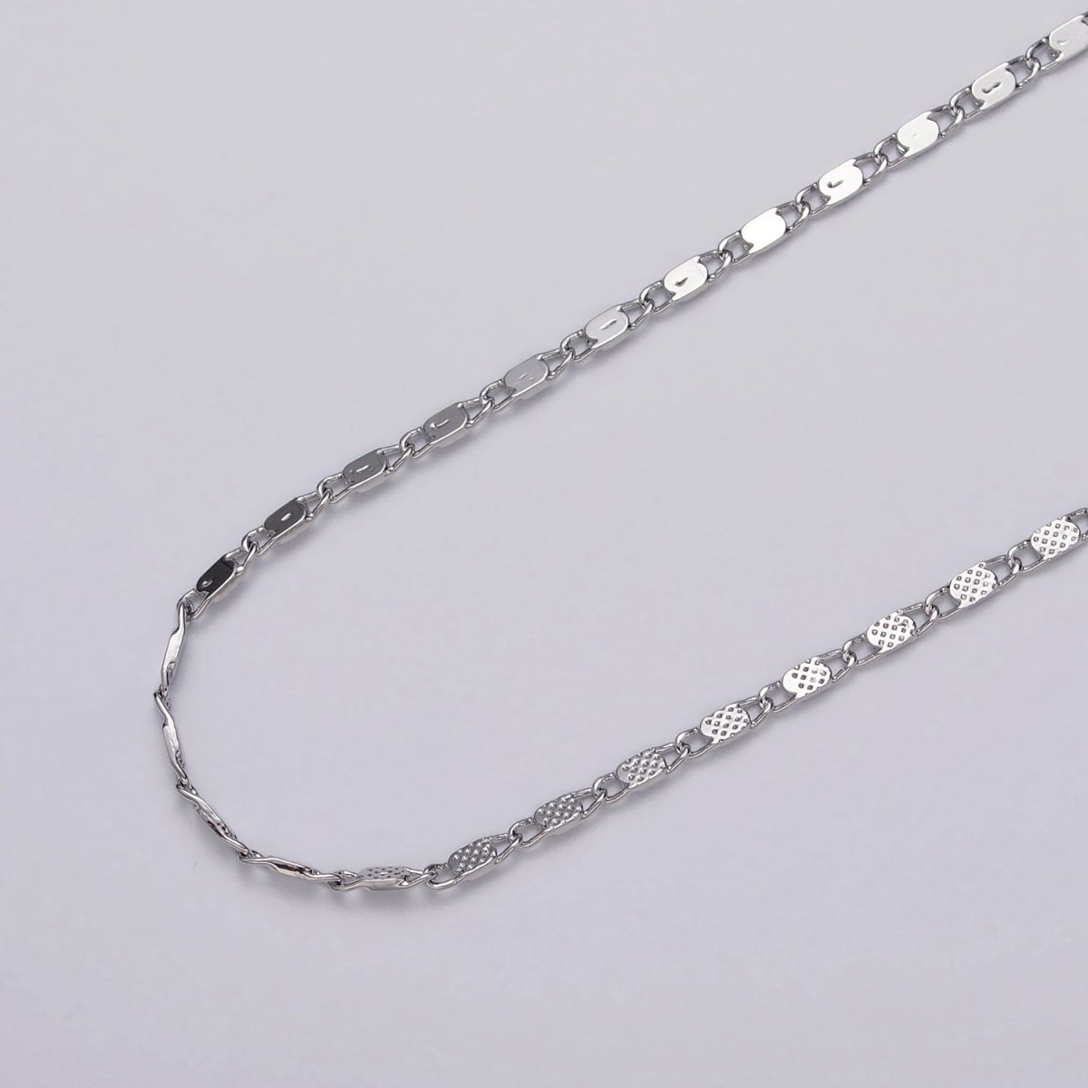 Dainty 2.2mm Width Silver Scroll Mariner Anchor Unfinished Chain by Yard | ROLL-1343 Clearance Pricing - DLUXCA