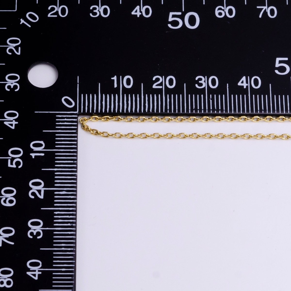 Dainty 24K Gold Filled 1.4mm Rolo Cable Unfinished Chain For Jewelry Making | ROLL-1367 - DLUXCA