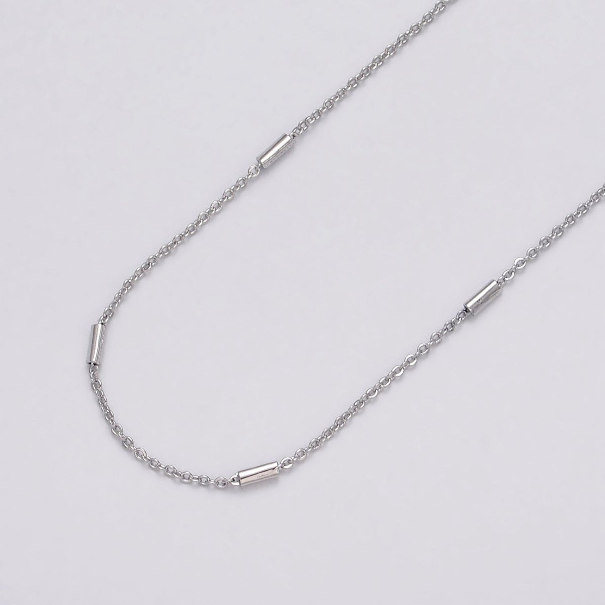 Dainty 24K Gold Filled 1.5mm Unique Cable Tube Unfinished Chain by Yard in Gold & Silver | ROLL-1035, ROLL-1090 Clearance Pricing - DLUXCA