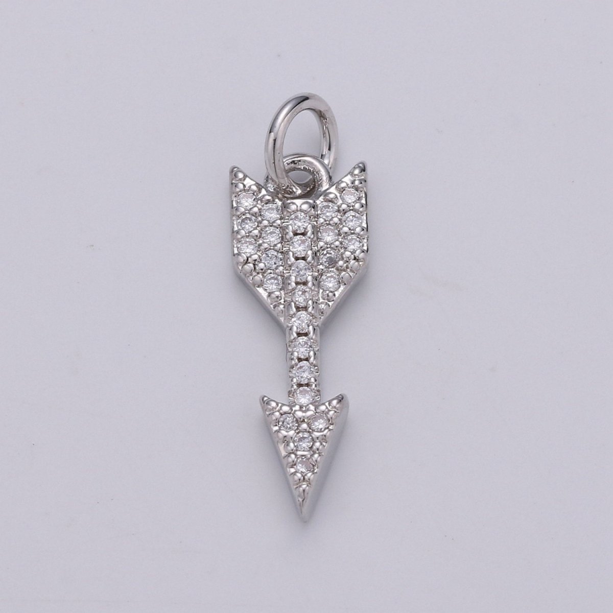 Dainty 24k Gold Filled Arrow Charm Mini Arrow Pendant Micro Pave Charm for Bracelet Earring Necklace Making D-476 D-477 - DLUXCA