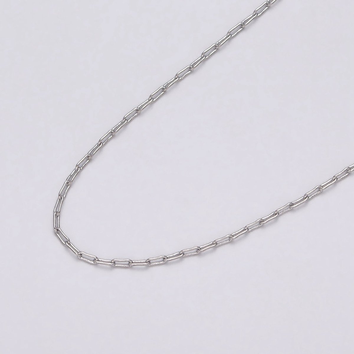 Dainty 24K Gold Filled Boxy Paperclip Unfinished Chain by Yard in Gold & Silver | ROLL-1037, ROLL-1094 Clearance Pricing - DLUXCA