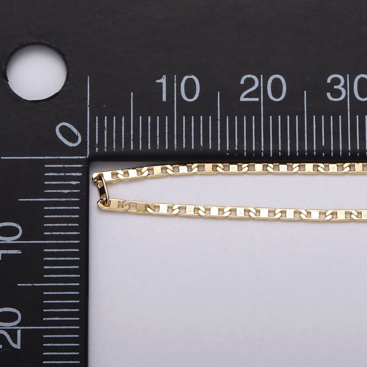 Dainty 24k Gold Filled Mariner Anchor Unfinished 1.5mm Width Chain by Yard in Gold & Silver | ROLL-1043, ROLL-1086 Clearance Pricing - DLUXCA