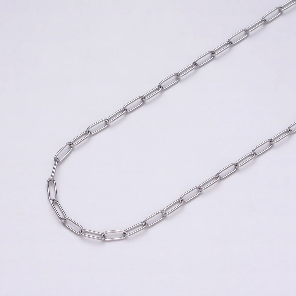 Dainty 24k Gold Filled PaperClip Chain 2.3mm Width Unfinished Chain by Yard | ROLL-1269 ROLL-1270 Clearance Pricing - DLUXCA