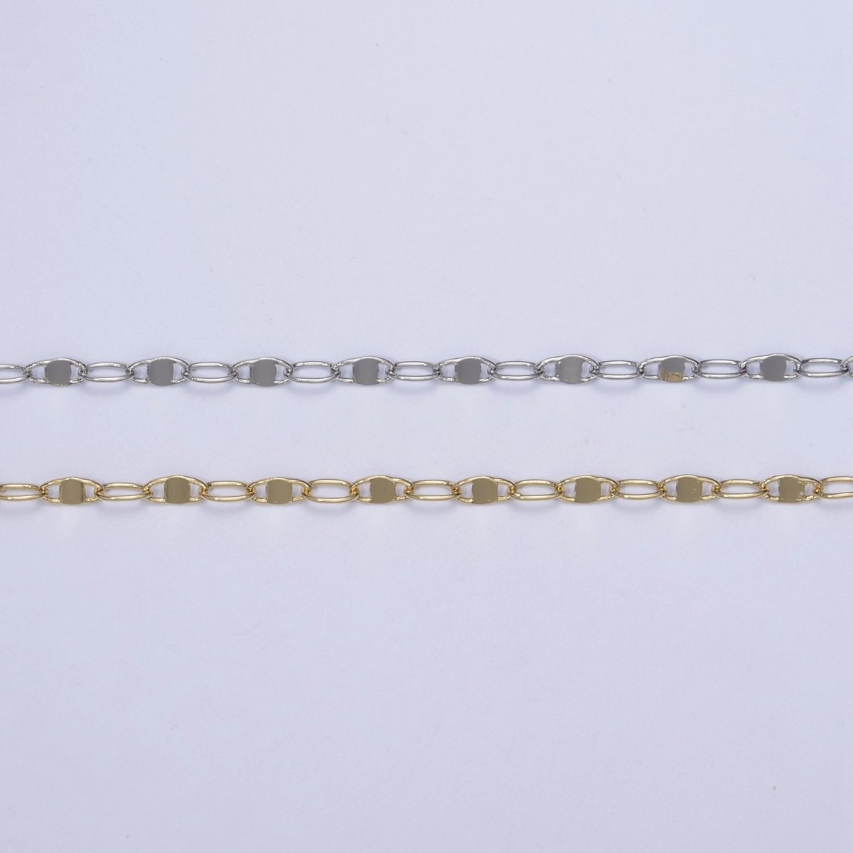 Dainty 24K Gold Filled Scroll Chain with 3mm Width in Gold & Silver, Unfinished Chain For Jewelry Making | ROLL-660, ROLL-661 Clearance Pricing - DLUXCA