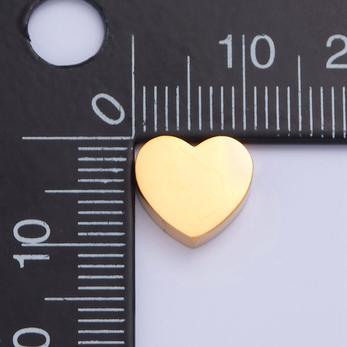 Dainty 9.7x10.6mm Stainless Steel Heart Bead, Jewelry Component For Jewelry Making, W-849 W-850 - DLUXCA