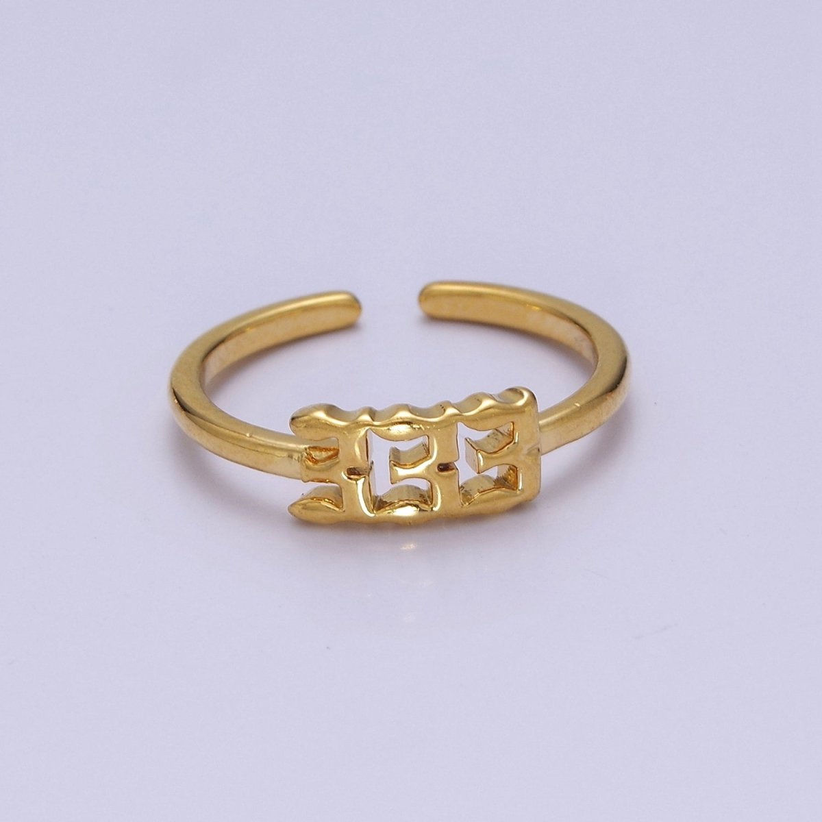 Dainty Angel Number Ring, Minimalist Gold Filled Ring Unisex Personalized Jewelry, Statement Rings O2056-O2064 - DLUXCA