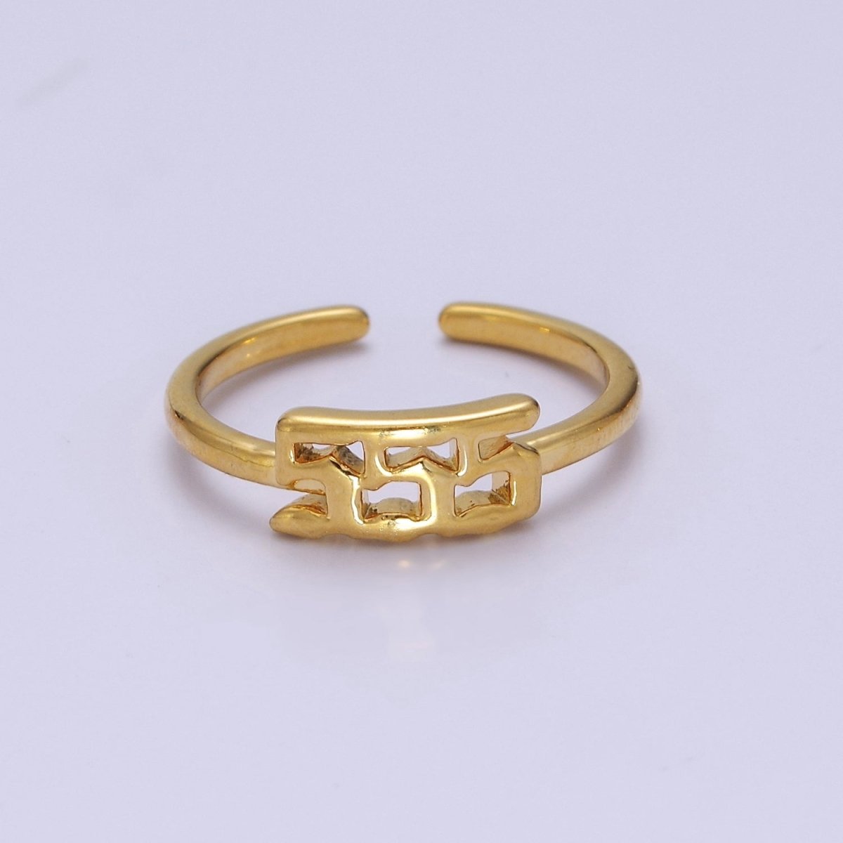 Dainty Angel Number Ring, Minimalist Gold Filled Ring Unisex Personalized Jewelry, Statement Rings O2056-O2064 - DLUXCA