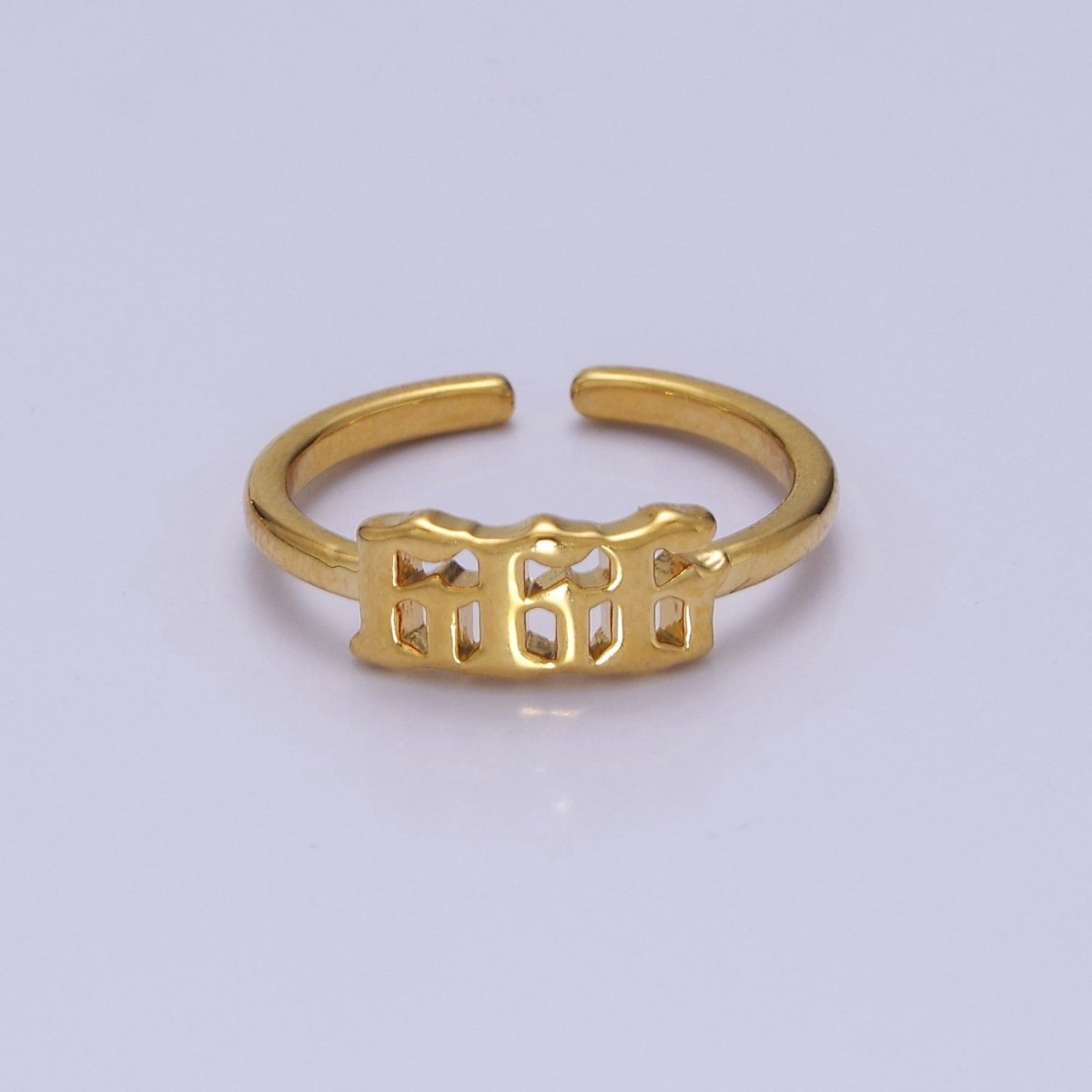 Dainty Angel Number Ring, Minimalist Gold Filled Ring Unisex Personalized Jewelry, Statement Rings O2056-O2064 - DLUXCA