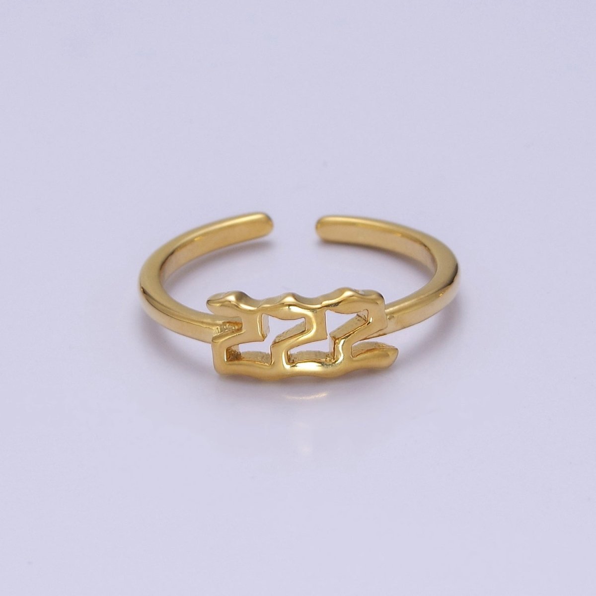 Dainty Angel Number Ring, Minimalist Gold Filled Ring Unisex Personalized Jewelry, Statement Rings O2056-O2064 - DLUXCA