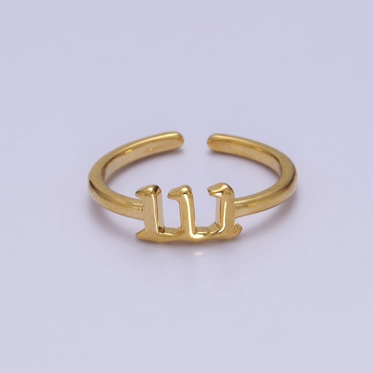 Dainty Angel Number Ring, Minimalist Gold Filled Ring Unisex Personalized Jewelry, Statement Rings O2056-O2064 - DLUXCA