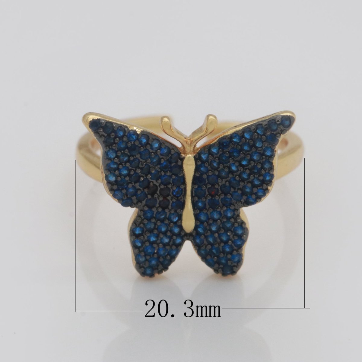 Dainty Butterfly Ring, Open Gold Adjustable Ring, Cute Mariposa Ring, Animal Lover Ring for Minimalist jewelry for Christmas Gift Idea S-160~S-164 - DLUXCA