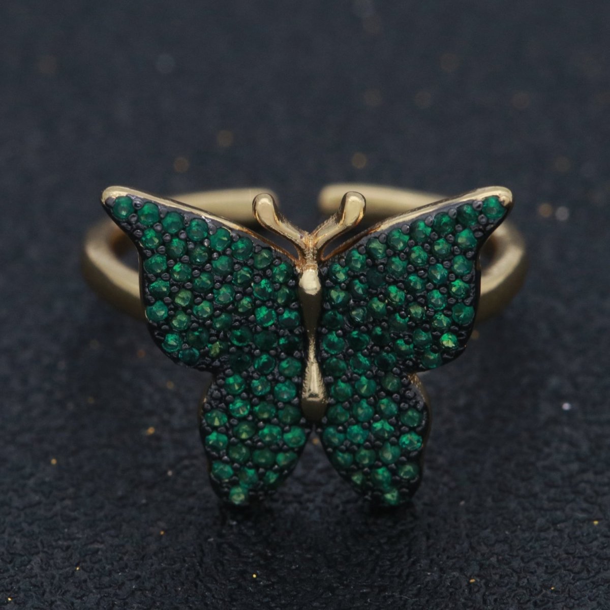 Dainty Butterfly Ring, Open Gold Adjustable Ring, Cute Mariposa Ring, Animal Lover Ring for Minimalist jewelry for Christmas Gift Idea S-160~S-164 - DLUXCA