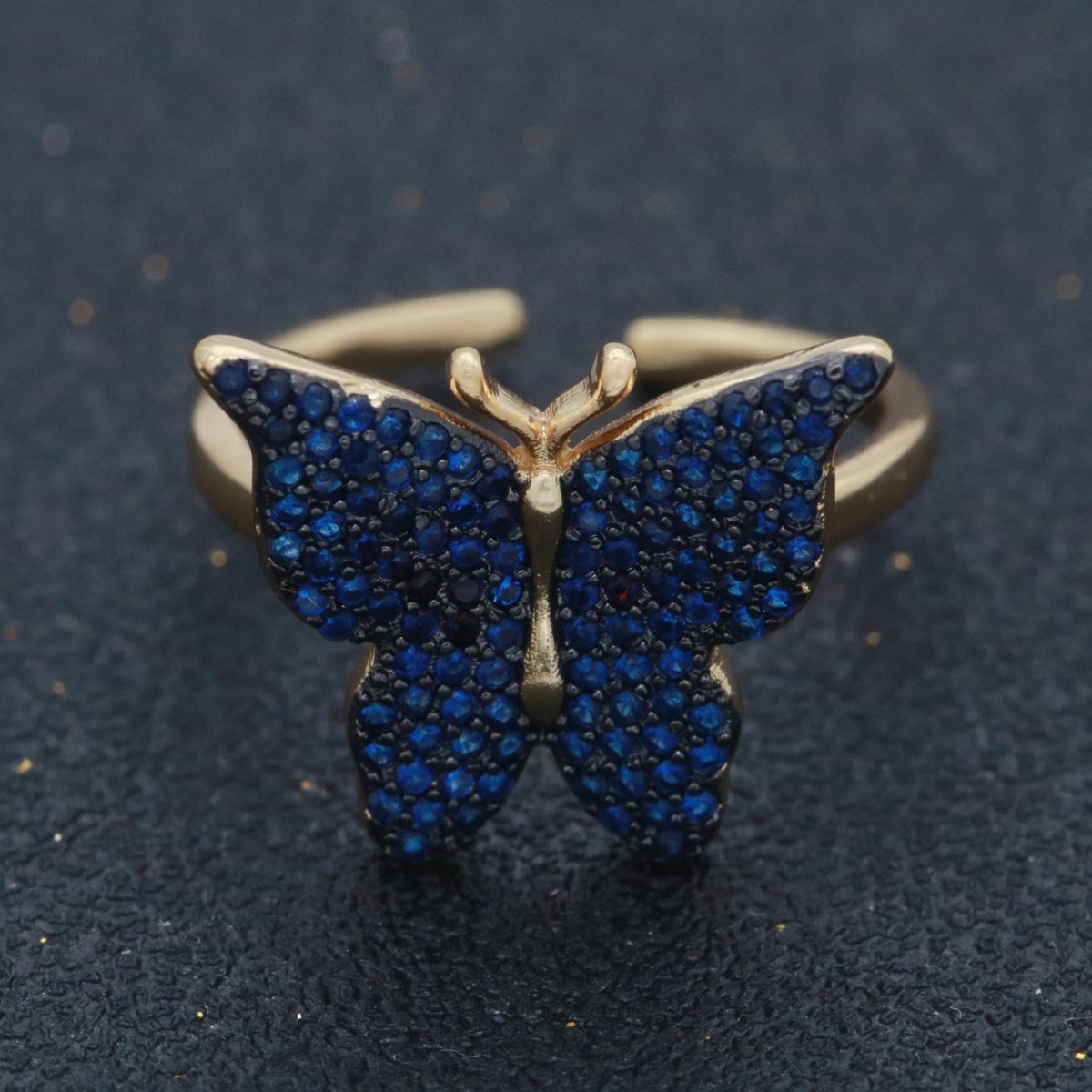 Dainty Butterfly Ring, Open Gold Adjustable Ring, Cute Mariposa Ring, Animal Lover Ring for Minimalist jewelry for Christmas Gift Idea S-160~S-164 - DLUXCA