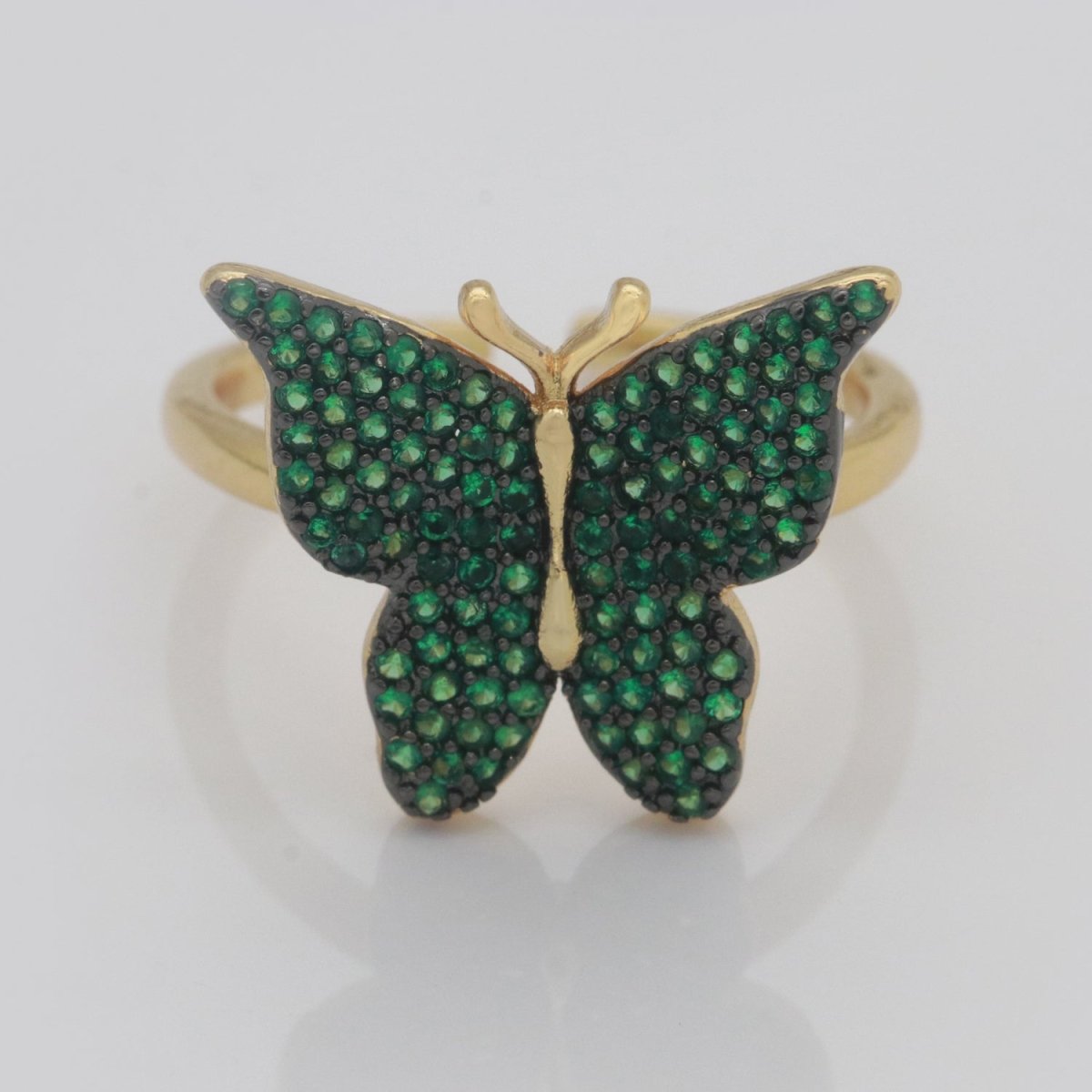 Dainty Butterfly Ring, Open Gold Adjustable Ring, Cute Mariposa Ring, Animal Lover Ring for Minimalist jewelry for Christmas Gift Idea S-160~S-164 - DLUXCA